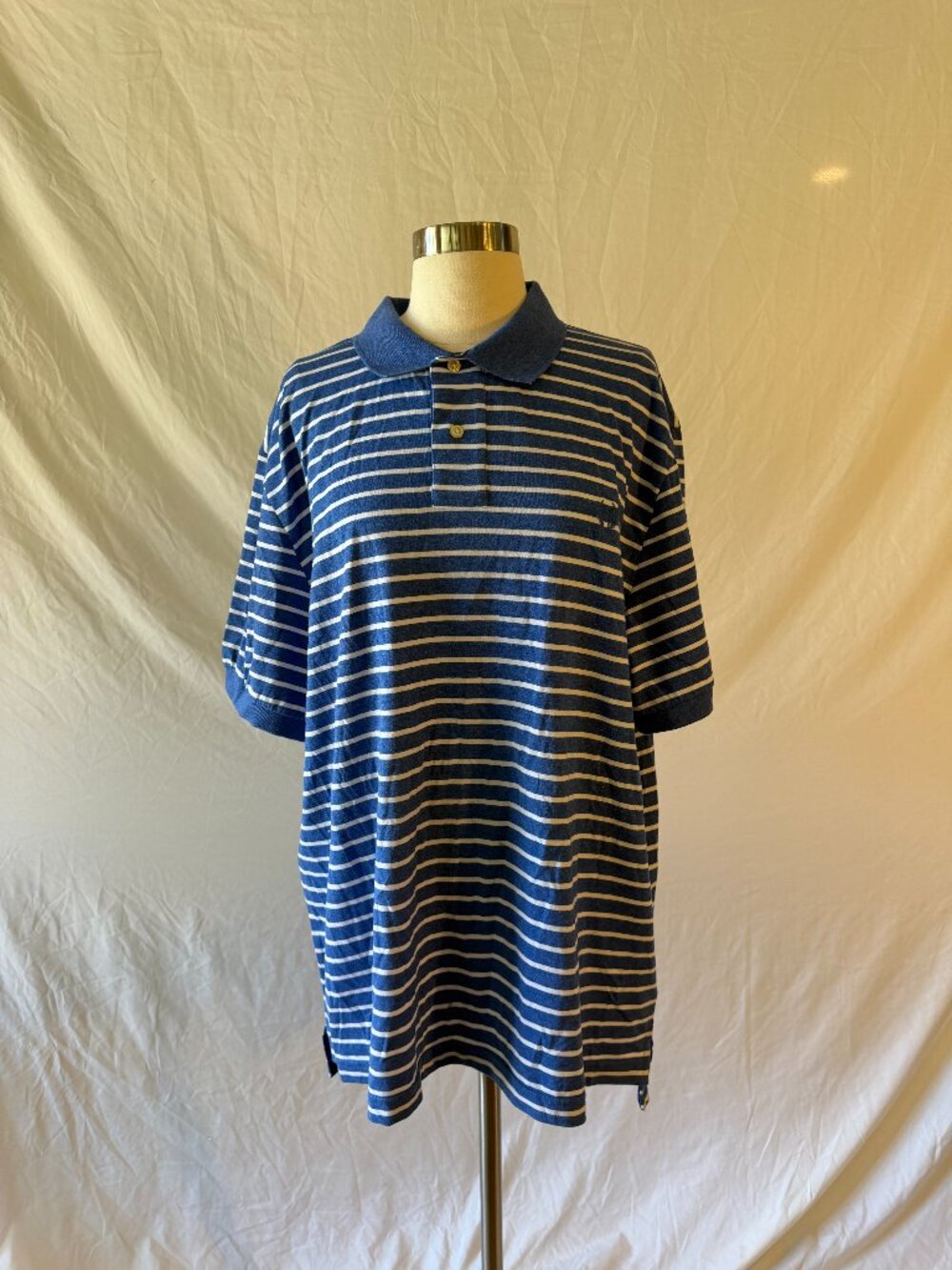Chaps XXL Men's Blue Stripe Polo